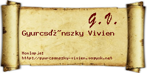Gyurcsánszky Vivien névjegykártya